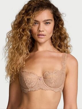 Dream Angels Wicked Lightly Lined Uplift Bra 34B Sandcastle NWOT